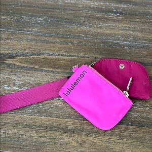 Lululemon Athletica Pink Dual Pouch Wristlet